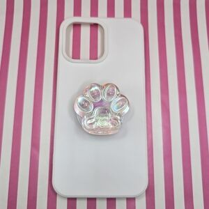 Iridescent Paw-Shaped Phone Grip